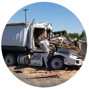 Truck Driver Hauling Grain Crashes Article